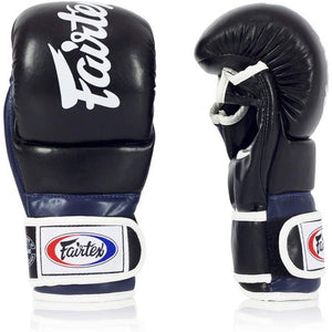 Fairtex Super Sparring Grappling MMA Gloves - FGV18 - Top Grain Leather - Extra Thick Padding on Knuckle -Made in Thailand