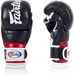 Fairtex Super Sparring Grappling MMA Gloves - FGV18 - Top Grain Leather - Extra Thick Padding on Knuckle -Made in Thailand