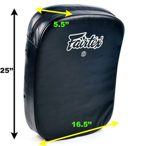 FAIRTEX KICK SHIELD PAD - FS3 - SYNTEK LEATHER - BLACK COLOR