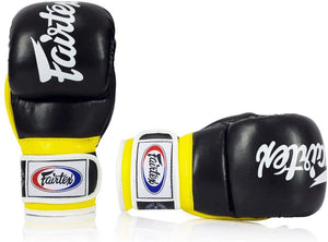 Fairtex Super Sparring Grappling MMA Gloves - FGV18 - Top Grain Leather - Extra Thick Padding on Knuckle -Made in Thailand