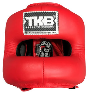 Top King "Pro" Training Open Chin Kickboxing Headguard - TKHGPT (OC) -  PROTECTS THE NOSE