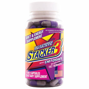 Stacker 3 Metabolizing Fat Burner with Chitosan - 100 Capsules