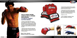 FAIRTEX ULTIMATE COMBAT MMA GLOVES w/ OPEN THUMB