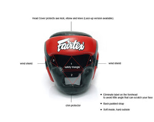 FAIRTEX DIAGONAL VISION SPARRING HEADGEAR LACE UP VERSION