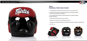 FAIRTEX DIAGONAL VISION SPARRING HEADGEAR LACE UP VERSION