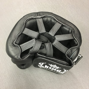 Top King "Pro" Training Open Chin Kickboxing Headguard - TKHGPT (OC) -  PROTECTS THE NOSE