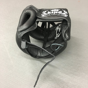 Top King "Pro" Training Open Chin Kickboxing Headguard - TKHGPT (OC) -  PROTECTS THE NOSE