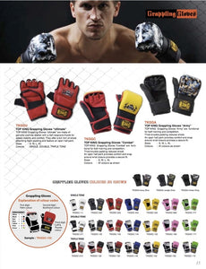 TOP KING MMA GRAPPLING GLOVES "EXTREAM"- TKGGE- RED
