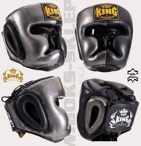 TOP KING PROFESSIONAL HEAD GEAR "EMPOWER CREATIVITY"-GEINUINE LEATHER-TKHGEM-02-SV (BLACK)