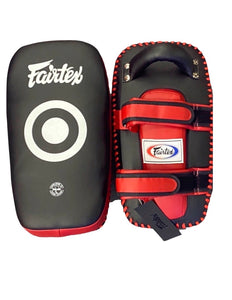 Fairtex Muay Thai Kickboxing Lightweight Thai Pads - KPLC5 - Black/Red - Sold as a Pair