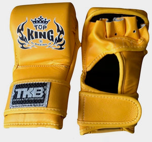 Top King "COMBAT" MMA Grappling Gloves - TKGGC - 100% Genuine Cowhide Leather