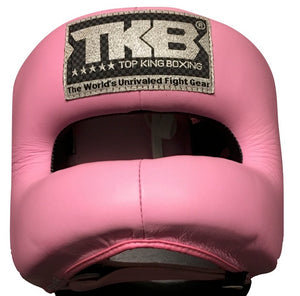 Top King "Pro" Training Open Chin Kickboxing Headguard - TKHGPT (OC) -  PROTECTS THE NOSE