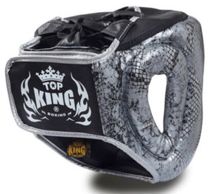 TOP KING "Super Snake" Head Guard- TKHGSS-02 - Made in Thailand from genuine leather.