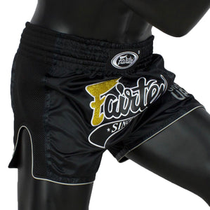 FAIRTEX SLIM CUT MUAY THAI SHORTS - BS1708 - BLACK