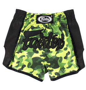 FAIRTEX SLIM CUT MUAY THAI SHORTS - BS1710 - Green Camo