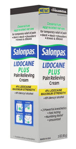 Salonpas Lidocaine Plus Pain Relieving Cream - 3.0 oz