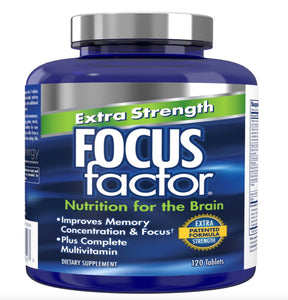 Focus Factor Extra Strength Brain Supplement & Complete Multivitamin Tablets - 120 Count