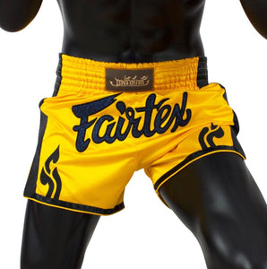 FAIRTEX SLIM CUT MUAY THAI SHORTS - BS1701 - Yellow