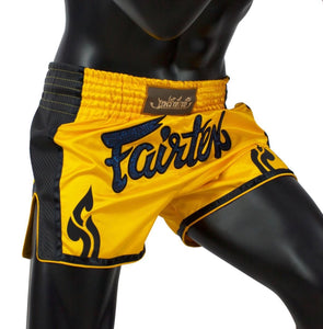 FAIRTEX SLIM CUT MUAY THAI SHORTS - BS1701 - Yellow