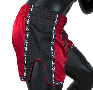 FAIRTEX SLIM CUT MUAY THAI SHORTS - BS1703 - Red|Black