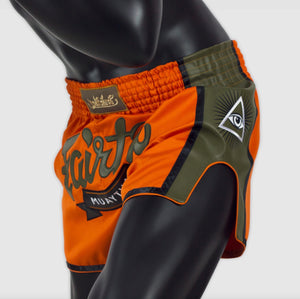 FAIRTEX SLIM CUT MUAY THAI SHORTS - BS1705 - Orange