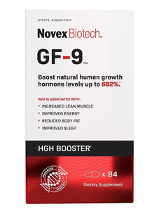 Novex Biotech GF-9 Human Growth Hormone - 84 Capsules - 682% Mean Increase in Natural Growth Hormone Levels