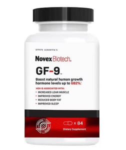 Novex Biotech GF-9 Human Growth Hormone - 84 Capsules - 682% Mean Increase in Natural Growth Hormone Levels