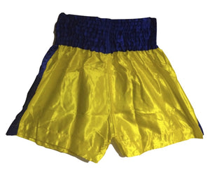 MUAY KICKBOXING "THAI BOXING" SHORTS -TBS-YELLOW/BLUE