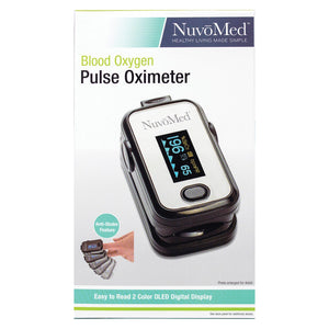 NuvoMed Pulse Oximeter - Blood Oxygen Pulse Oximeter - Healthy Living Made Simple