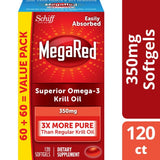 MegaRed Superior Omega-3 Krill Oil - 350mg - 120 Softgels