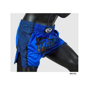 FAIRTEX SLIM CUT MUAY THAI SHORTS - BS1702 - Blue