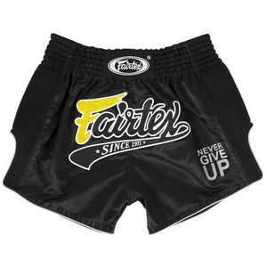 FAIRTEX SLIM CUT MUAY THAI SHORTS - BS1708 - BLACK