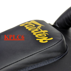 Fairtex Muay Thai Kickboxing Curved Small Lightweight Thai Pads - KPLC6 - Black/Gold - Sold as a Pair
