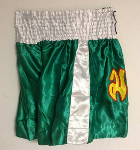 MUAY "THAI BOXING" Brand Shorts - Green & White Color