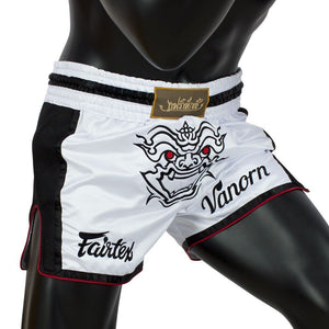 FAIRTEX SLIM CUT MUAY THAI SHORTS - BS1712 - White