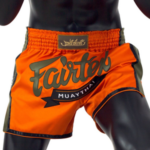 FAIRTEX SLIM CUT MUAY THAI SHORTS - BS1705 - Orange