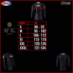 Fairtex Long Sleeve Rash Guard - RG6 - Black