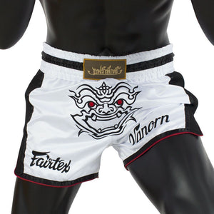 FAIRTEX SLIM CUT MUAY THAI SHORTS - BS1712 - White