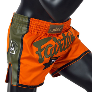 FAIRTEX SLIM CUT MUAY THAI SHORTS - BS1705 - Orange