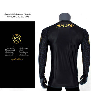 Fairtex Long Sleeve Grappling Rash Guard - RG6 - 80% nylon and 20% spandex for a comfortable tight fit