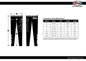 Fairtex Compression Pants for Exercise & Martial Arts Training - CP1 - 82% Polyester and 18% Spandex