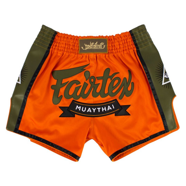 FAIRTEX Orange SLIM CUT MUAY THAI KICKBOXING SHORTS - BS1705 | MMA