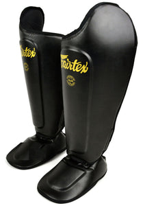 Fairtex Muay Thai Kickboxing Shin Guards - SP8 - Expanded side protection - Handmade in Thailand