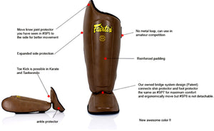 FAIRTEX MUAY THAI KICKBOXING EXTRA KNEE JOINT PROTECTOR SHIN PADS