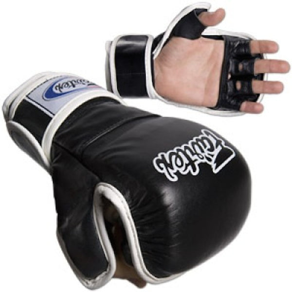 fairtex fight gear Fairtex Sparring MMA Gloves-FGV15-Extra Protection on Knuckle-Open Palm  Design-genuine top grain leather shell